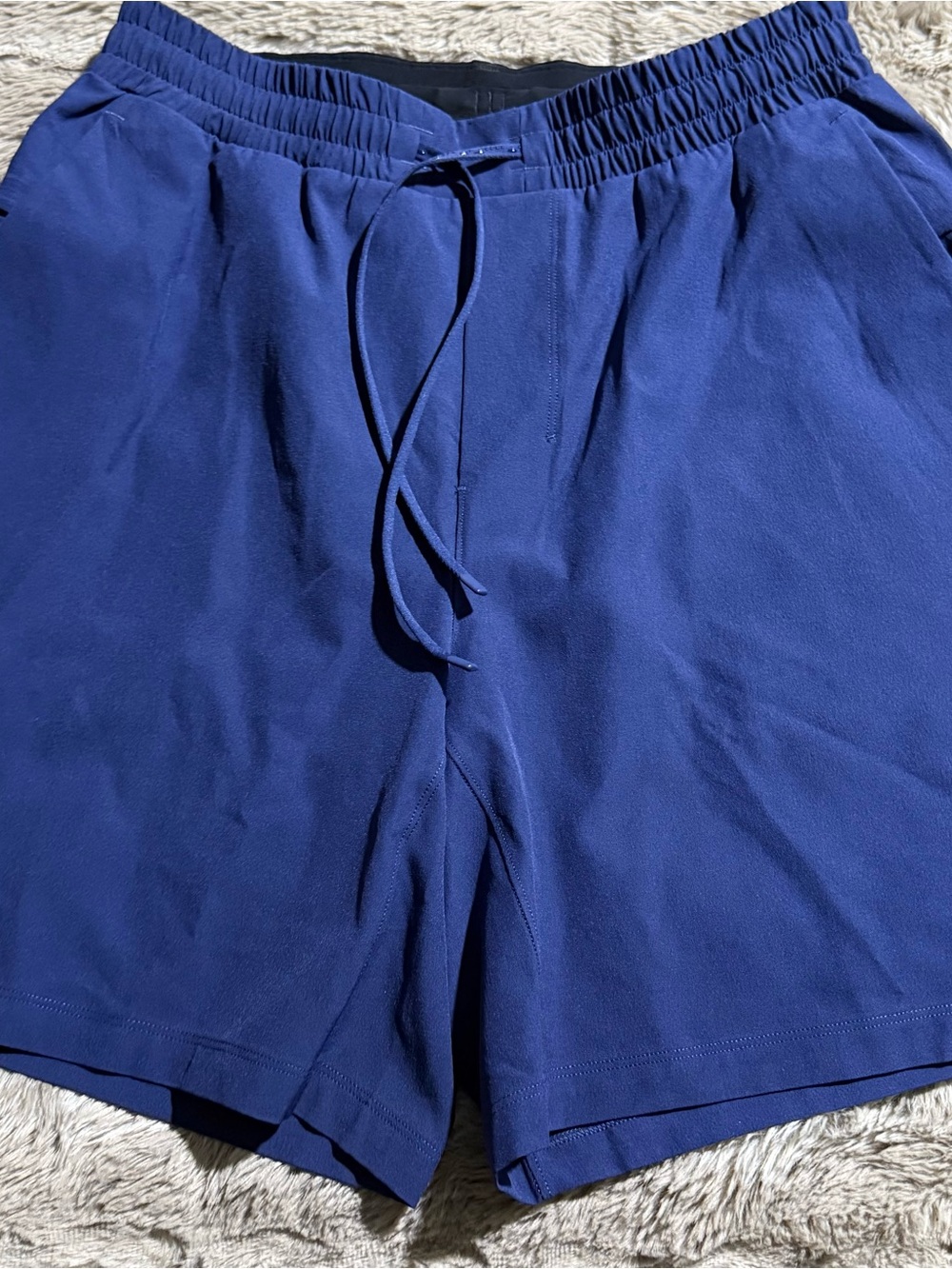 lululemon athletica Men's Deep Blue Drawstring Athletic Shorts